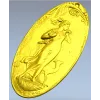 Art Nouveau Maiden and Fawn - Oval Relief STL for CNC