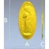 Art Nouveau Maiden and Fawn - Oval Relief STL for CNC