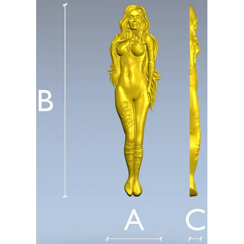 Нимфа-аппликация - детализированная 3D модель STL для ЧПУ