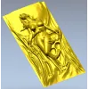 Нимфа в потоке - высокорельефная 3D модель STL для ЧПУ