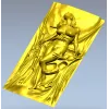 Нимфа в потоке - высокорельефная 3D модель STL для ЧПУ