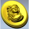 Овальный медальон с барельефом женщины - STL для ЧПУ
