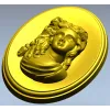 Овальный медальон с барельефом женщины - STL для ЧПУ