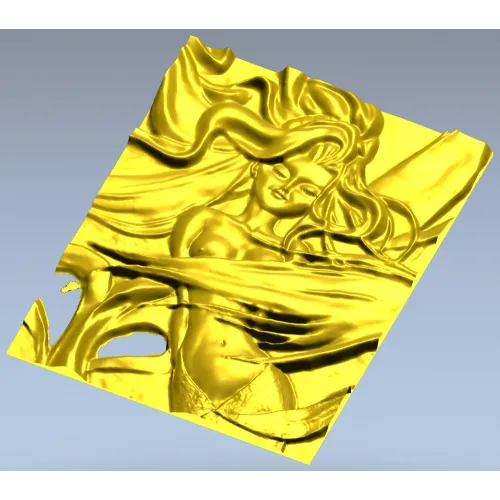 Ветер и шелк - 3D панно в формате STL для ЧПУ