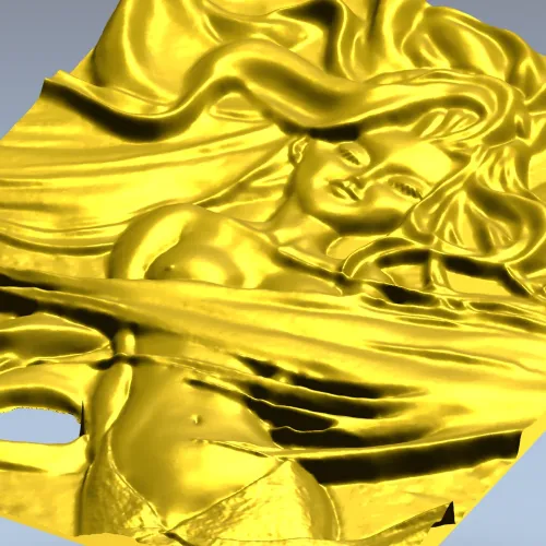 Ветер и шелк - 3D панно в формате STL для ЧПУ