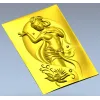 Рельефная панель "Нимфа и лотос" - 3D модель STL для ЧПУ