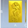 Рельефная панель "Нимфа и лотос" - 3D модель STL для ЧПУ