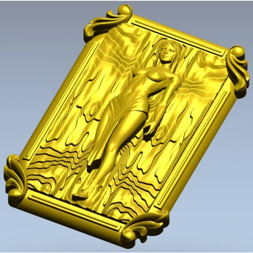 3D модель панно "Вечная нимфа" - STL для ЧПУ