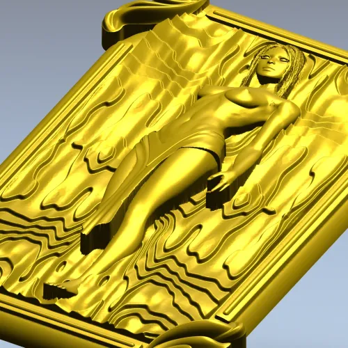 3D модель панно "Вечная нимфа" - STL для ЧПУ