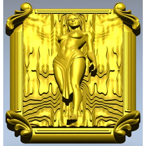 3D модель панно "Вечная нимфа" - STL для ЧПУ