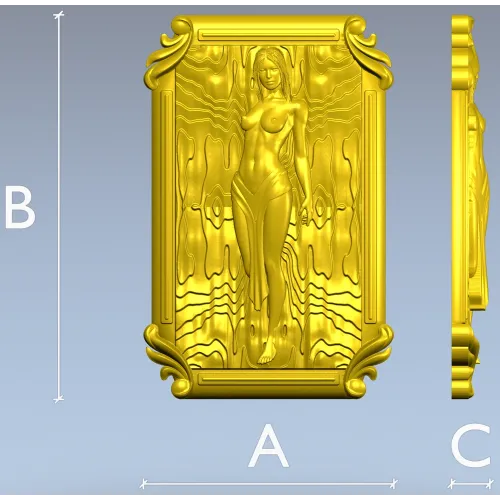 3D модель панно "Вечная нимфа" - STL для ЧПУ