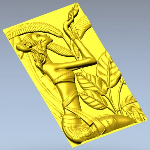 Нимфа в листве - 3D модель STL для ЧПУ