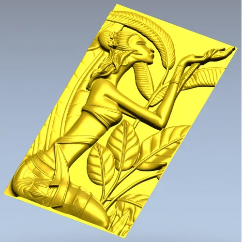 Нимфа в листве - 3D модель STL для ЧПУ