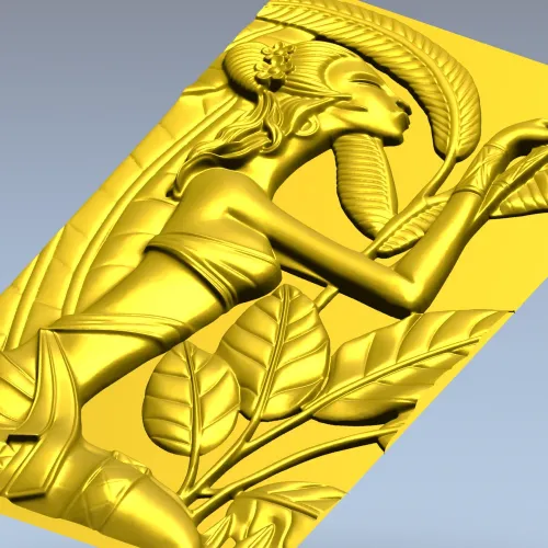 Нимфа в листве - 3D модель STL для ЧПУ