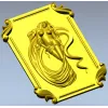 3D модель панно "Нимфа в завитках" (STL) для ЧПУ