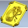 3D модель панно "Нимфа в завитках" (STL) для ЧПУ