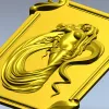 3D модель панно "Нимфа в завитках" (STL) для ЧПУ