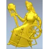 Прядильщица у прялки - 3D модель STL для ЧПУ