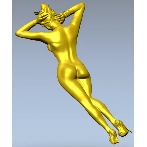 Стройная девушка в туфлях - 3D модель STL для ЧПУ