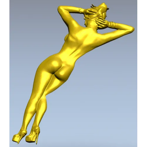 Стройная девушка в туфлях - 3D модель STL для ЧПУ