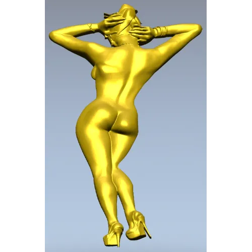 Стройная девушка в туфлях - 3D модель STL для ЧПУ