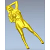 Рельефная 3D модель девушки в платье - STL для ЧПУ