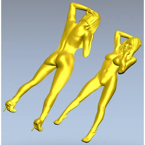 3D модель девушки в рельефе для ЧПУ - Грация