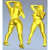 3D модель девушки в рельефе для ЧПУ - Грация