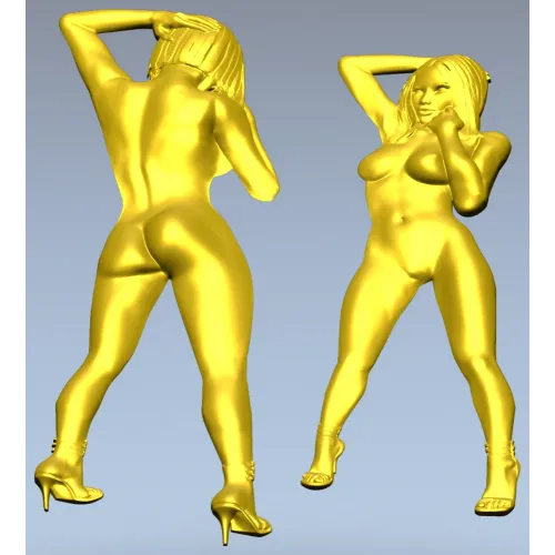 3D модель девушки в рельефе для ЧПУ - Грация