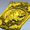 Девушка в медальоне - барочный рельеф для ЧПУ