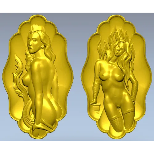 Медальон Флёр - высокорельефная 3D модель STL для ЧПУ