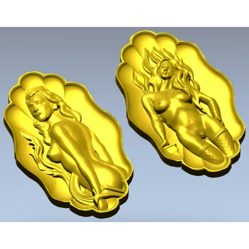 Медальон Флёр - высокорельефная 3D модель STL для ЧПУ