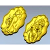 Медальон Флёр - высокорельефная 3D модель STL для ЧПУ