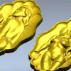 Медальон Флёр - высокорельефная 3D модель STL для ЧПУ