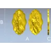 Медальон Флёр - высокорельефная 3D модель STL для ЧПУ