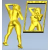 3D модель "Девушка в зеркале" - STL модель для ЧПУ