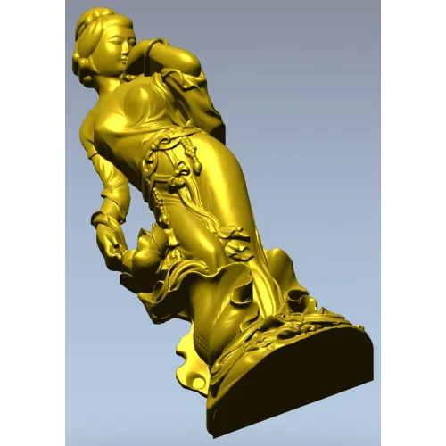 Нимфа в цветах - 3D модель STL для ЧПУ