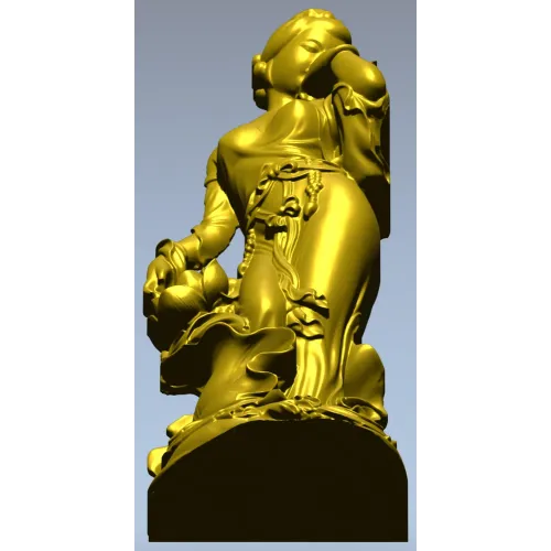 Нимфа в цветах - 3D модель STL для ЧПУ