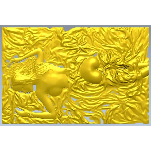 Нимфа в шелках - рельефная 3D модель STL для ЧПУ