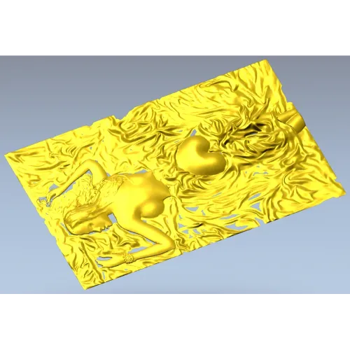 Нимфа в шелках - рельефная 3D модель STL для ЧПУ