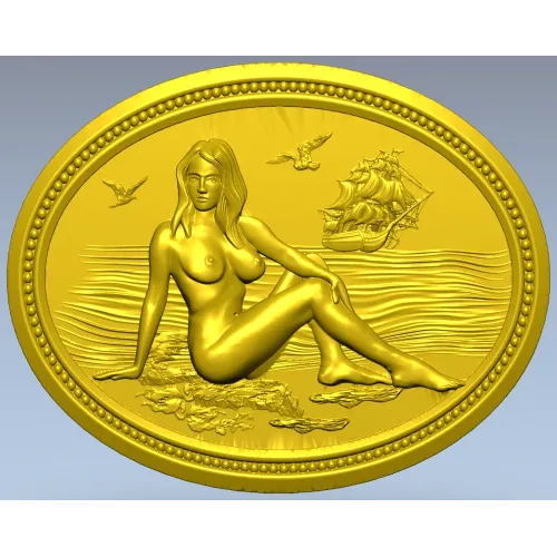 Нимфа на берегу - 3D модель STL для ЧПУ