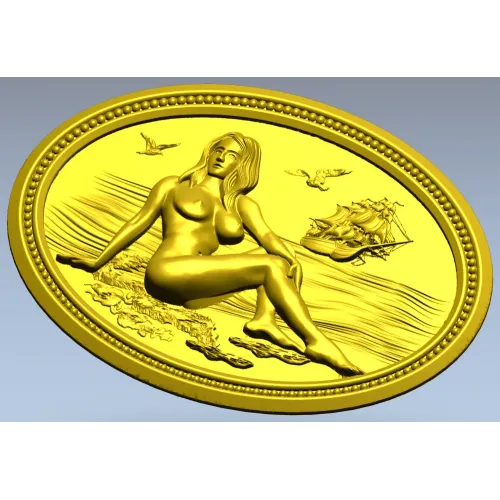 Нимфа на берегу - 3D модель STL для ЧПУ
