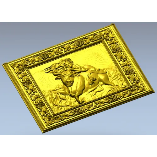 Maiden and the Bull - bas-relief STL for CNC