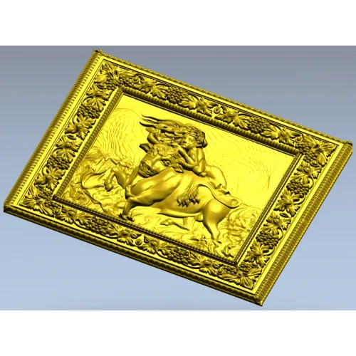 Maiden and the Bull - bas-relief STL for CNC