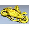 Motorcycle Muse - high-relief woman on sportbike STL