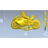 Motorcycle Muse - high-relief woman on sportbike STL