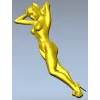 Stiletto Muse - bas-relief female figure STL for CNC milling