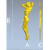 Stiletto Muse - bas-relief female figure STL for CNC milling