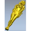 Вертикальная 3D модель stl "Наяда" - рельеф для ЧПУ