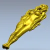 Вертикальная 3D модель stl "Наяда" - рельеф для ЧПУ